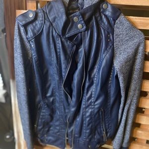 Blue Leather Jacket